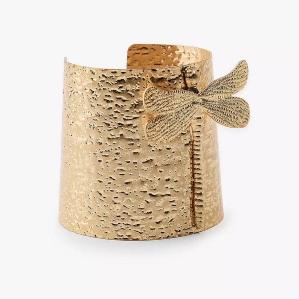NWT Zara Woman Accessories Dragonfly Cuff Golden Bracelet